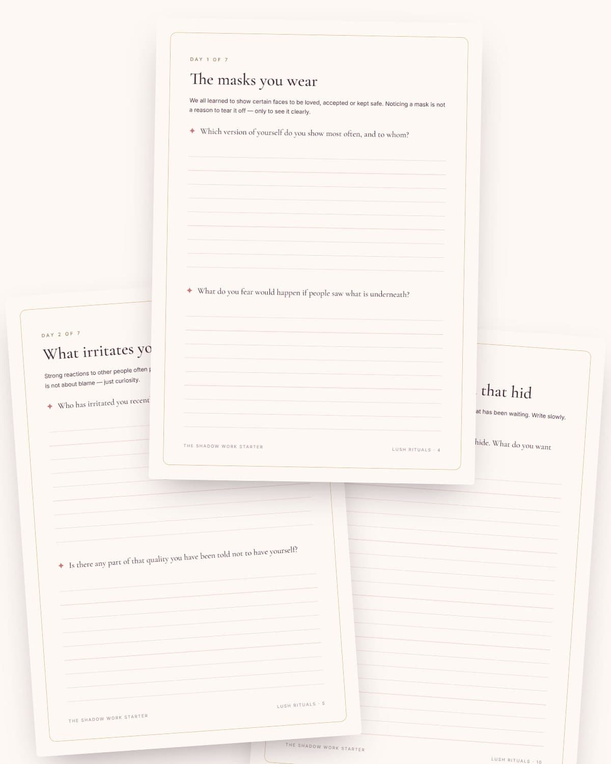 Inside pages of The Shadow Work Starter