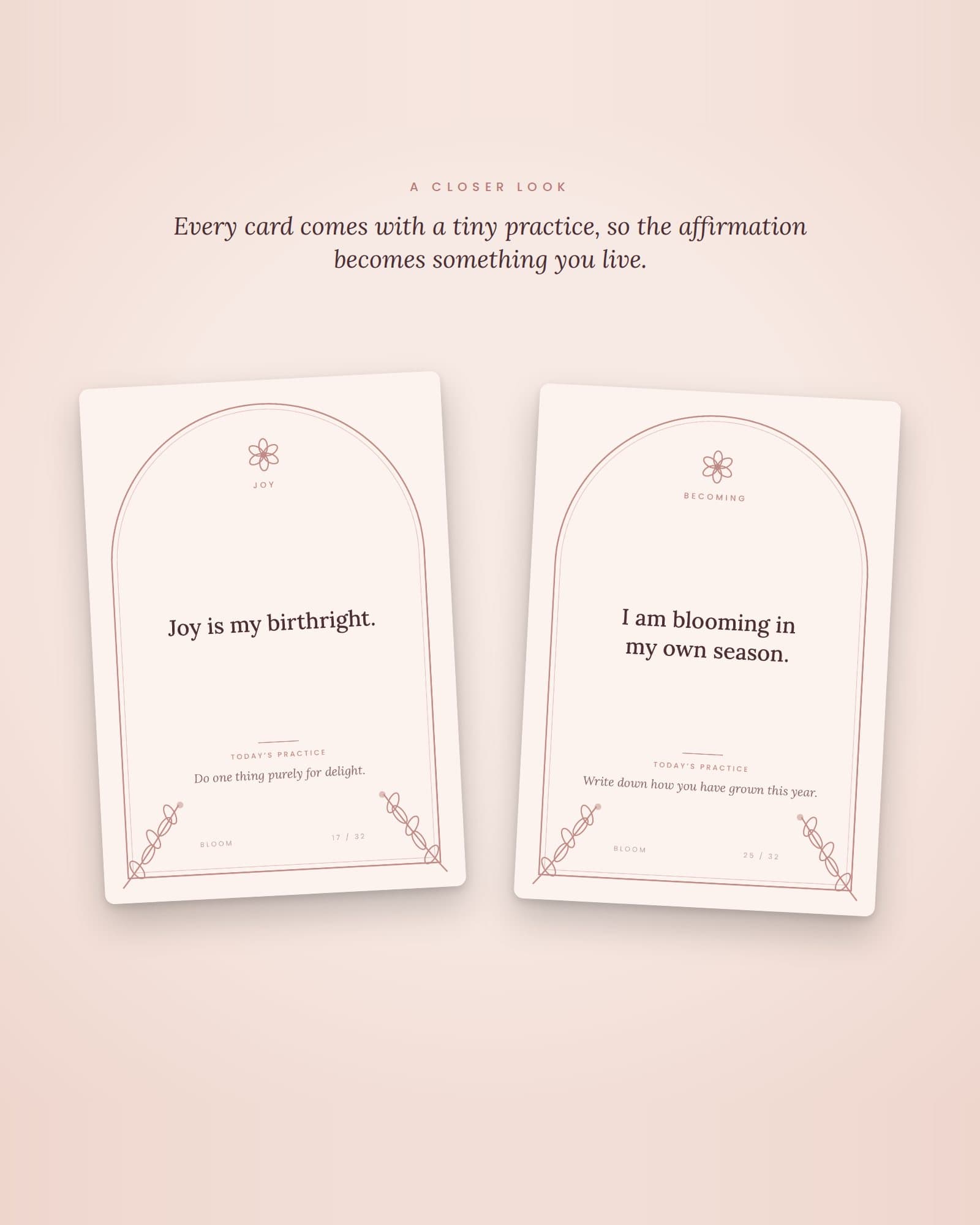 Bloom Self-Worth Affirmation Deck — preview 2