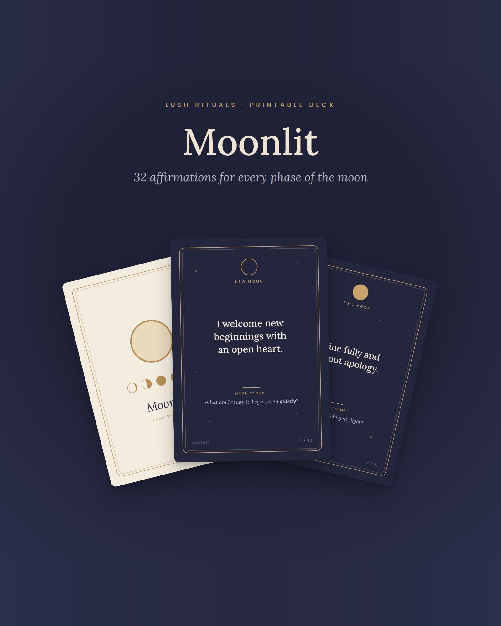 Moonlit Lunar Affirmation Deck