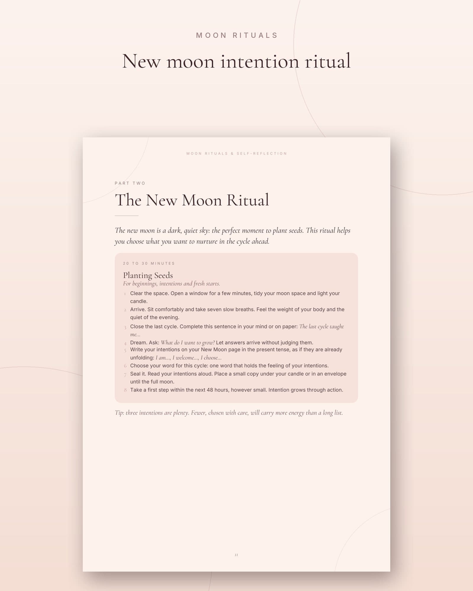 Moon Rituals & Self-Reflection Guide — inside page 6