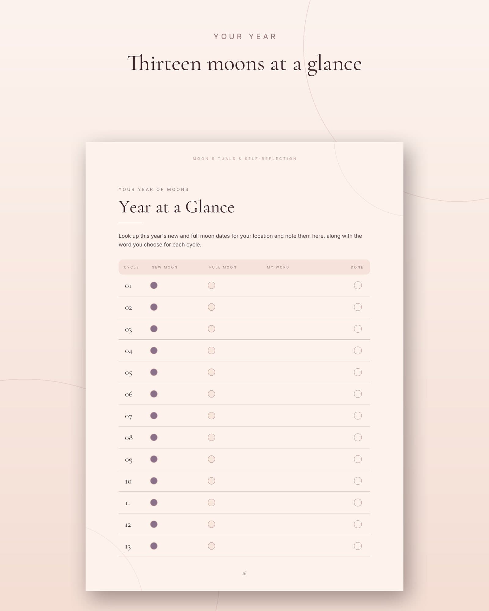 Moon Rituals & Self-Reflection Guide — inside page 8