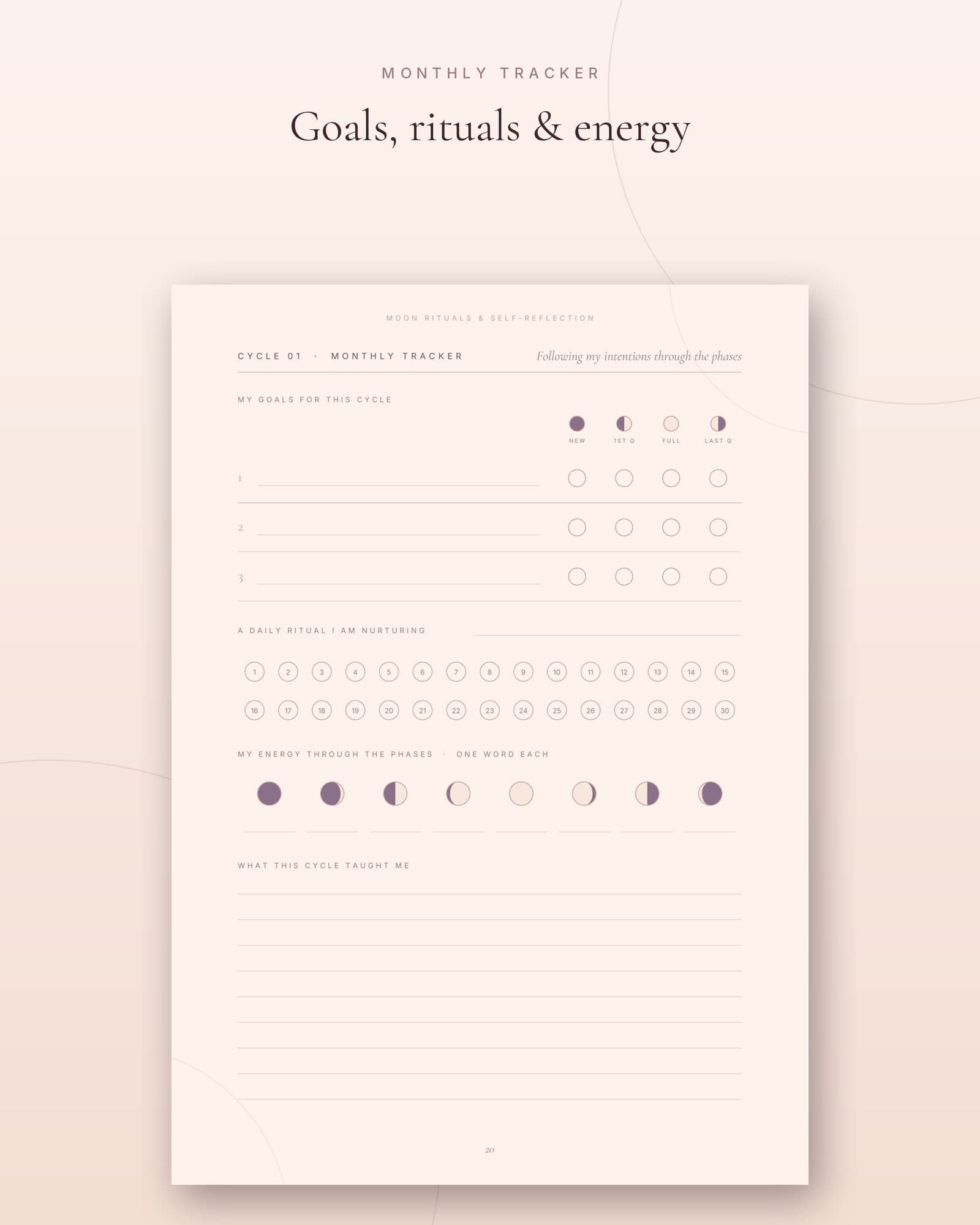 Moon Rituals & Self-Reflection Guide — inside page 9